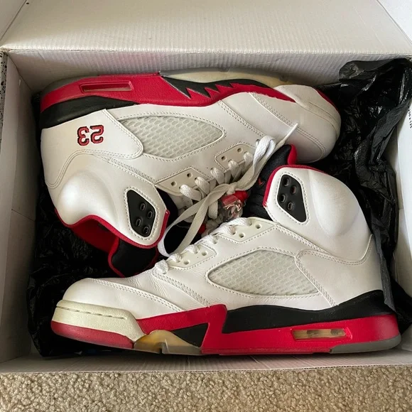 Jordan | Shoes | Jordan Retro Fire Red 5 | Poshmark display picture 3